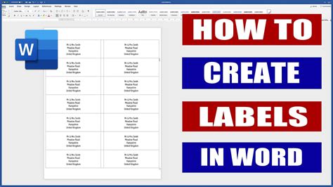 how do i create avery labels in word